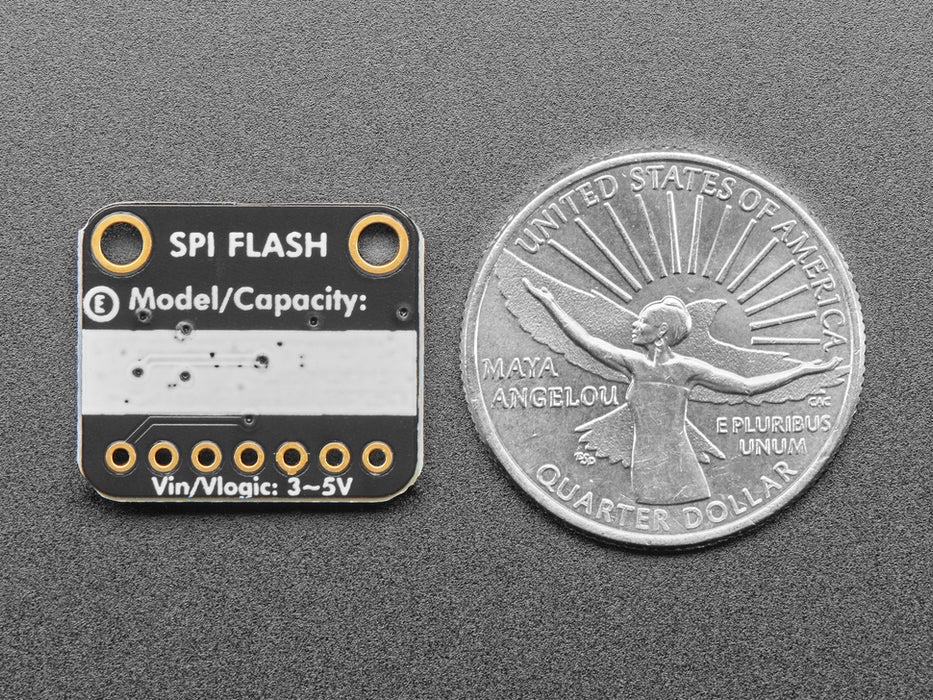 Angled shot of SPI flash board.