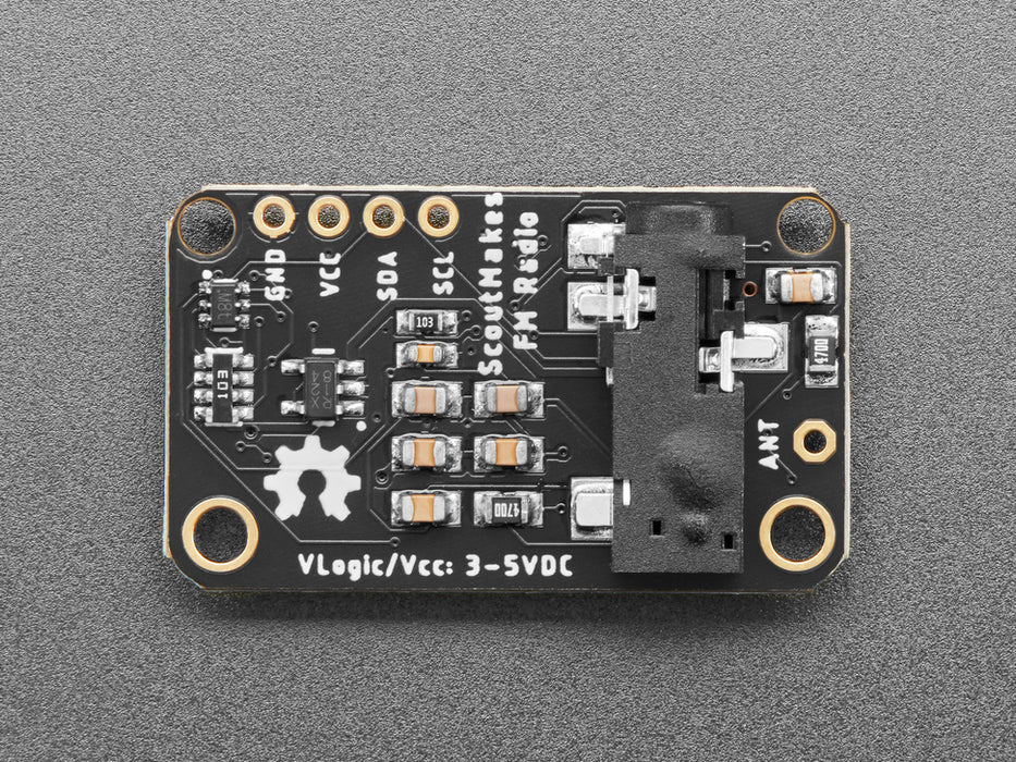 Angled shot of FM Radio breakout board.