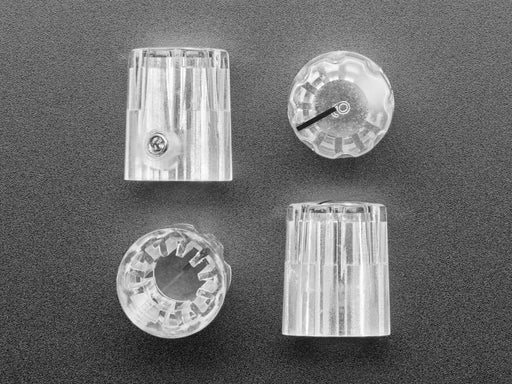 Clear micro pot knobs 4 pack