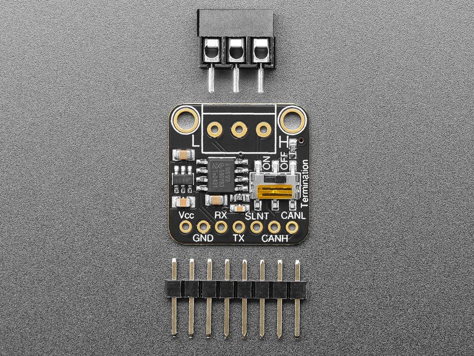 Angled shot of transceiver PCB.