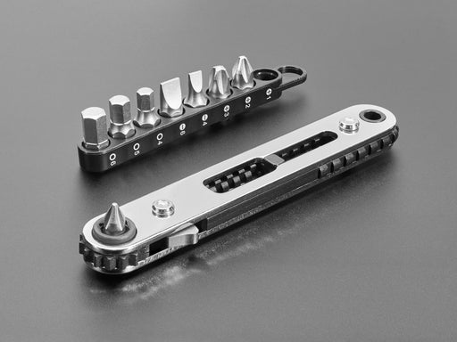 Angled shot of Rubicon 9-Piece Ratchet Wrench Set - Straight Type.