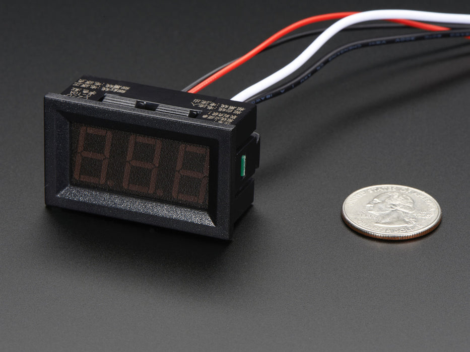 Angled shot of a Panel Current Meter reading 0.00.