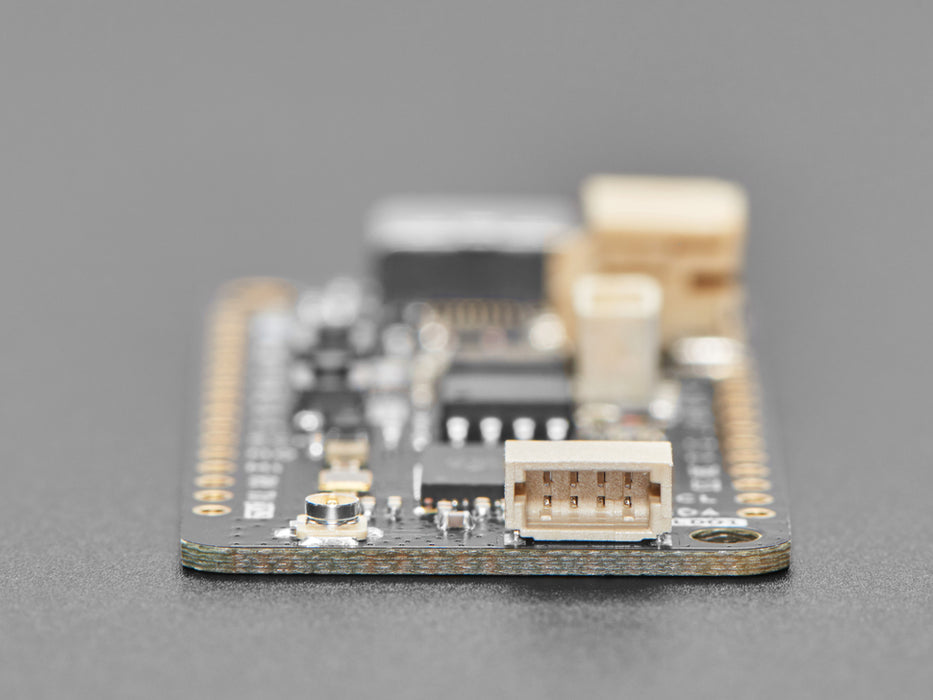 Angled shot of long black rectangular microcontroller.