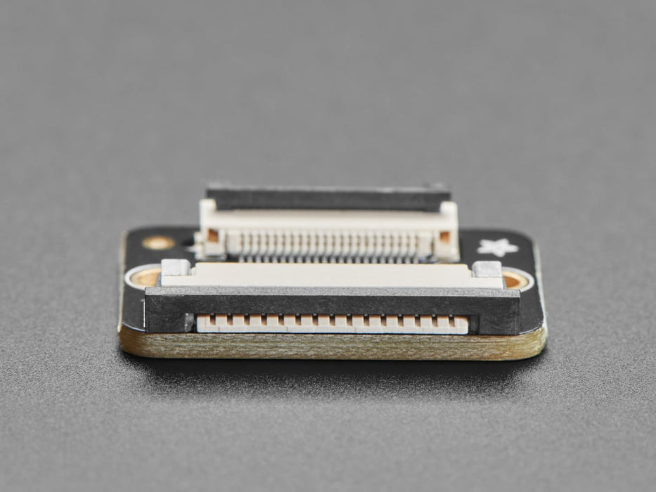 Angled shot of CSI / DSI adapter breakout board.