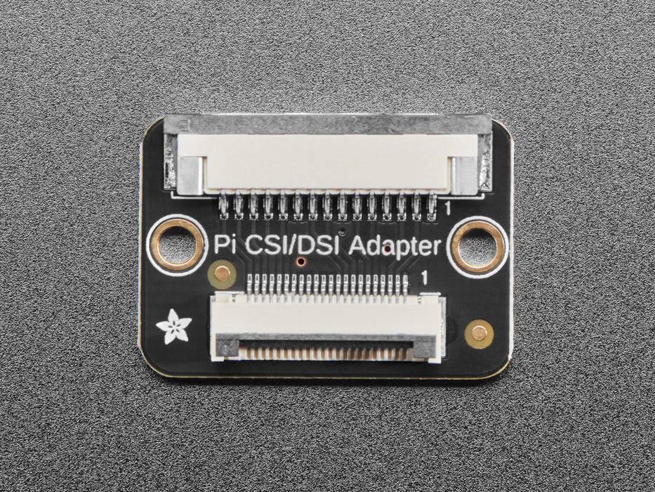 Angled shot of CSI / DSI adapter breakout board.