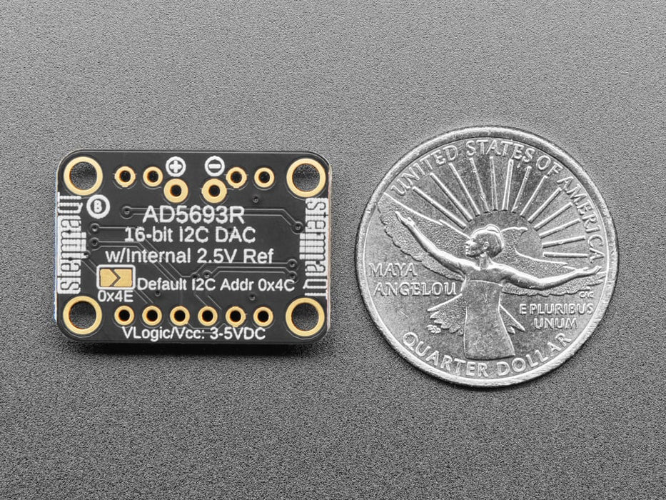 Angled shot of DAC breakout board.