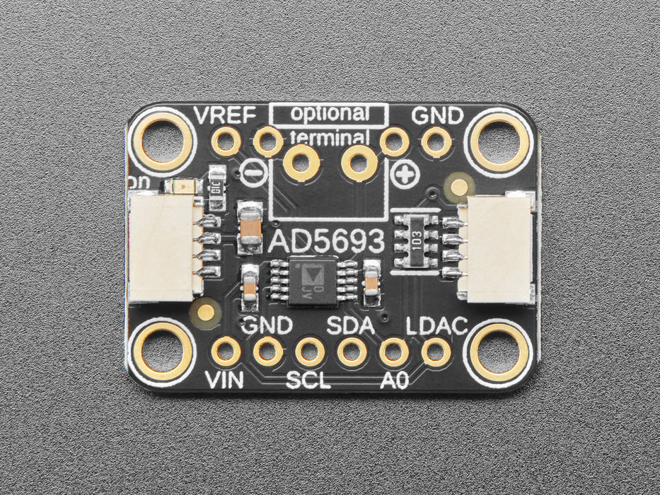 Angled shot of DAC breakout board.