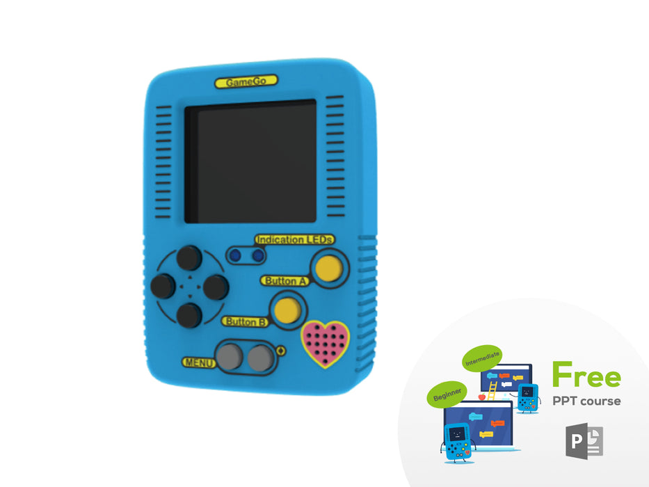 GameGo - handheld console, code your own games with MakeCode with Free Course