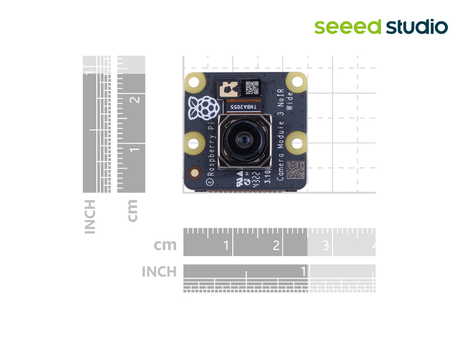 Raspberry Pi Camera Module 3 Wide NoIR - Sony IMX708, 4608 × 2592 pixels, 120 degrees Diagonal FOV, autofocus