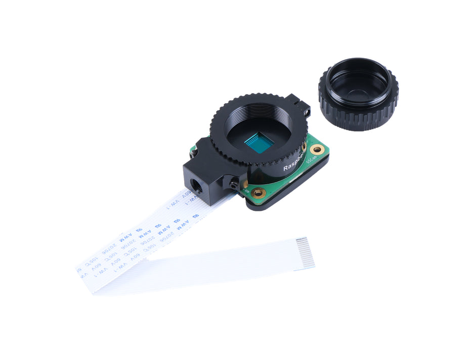 Raspberry Pi Global Shutter Camera - C/CS-mount, 1.6-megapixel IMX296 sensor, 3.45μm × 3.45μm pixel size, adjustable back focus length