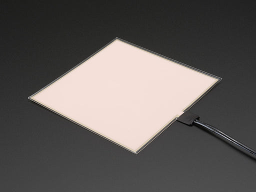 Lit square of white EL sheet - 