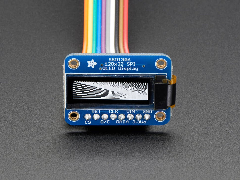 Monochrome 0.91" SPI OLED module with white text