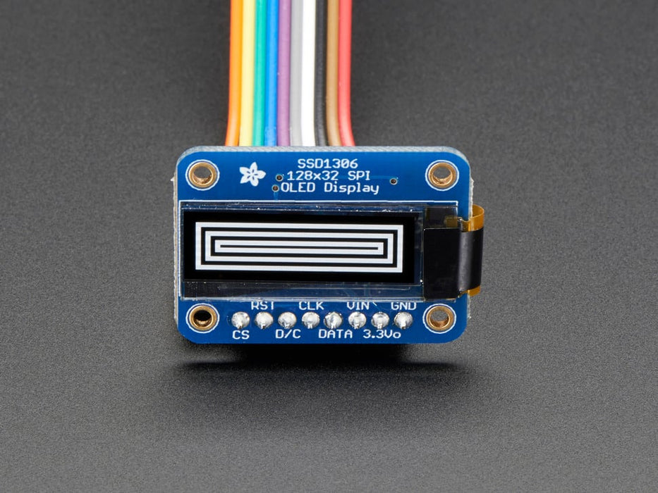 Monochrome 0.91" SPI OLED module with white text