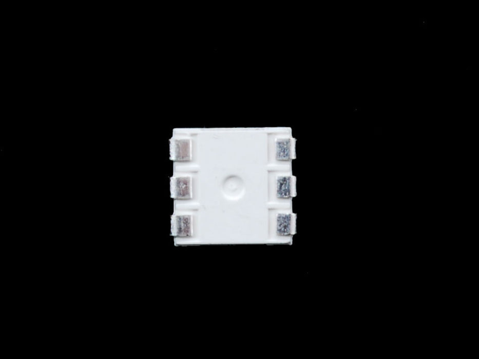 Single square white SMT LED, top shot