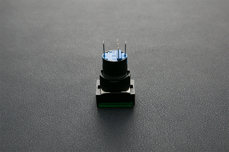 Self Locking Lamp Press Button - Green