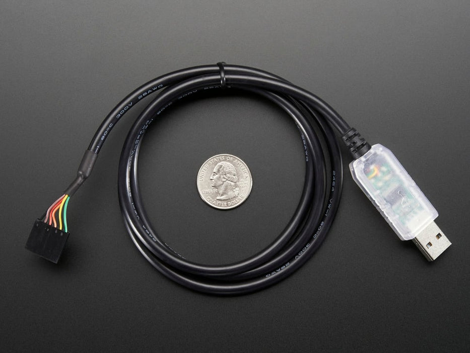 Coiled FTDI Serial TTL-232 USB Cable. 