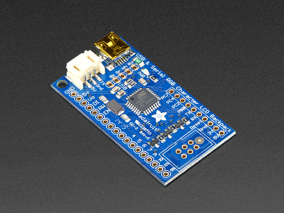 Adafruit USB + Serial LCD Backpack Add-On PCB