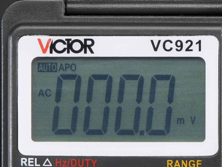 Angled shot of a Pocket Autoranging Digital Multimeter. 