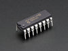 Angled shot of a MCP3008 - 8-Channel 10-Bit ADC With SPI Interface.