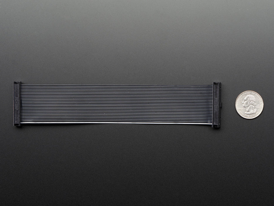 Angled shot of a GPIO Ribbon Cable for Raspberry Pi Model A and B. 