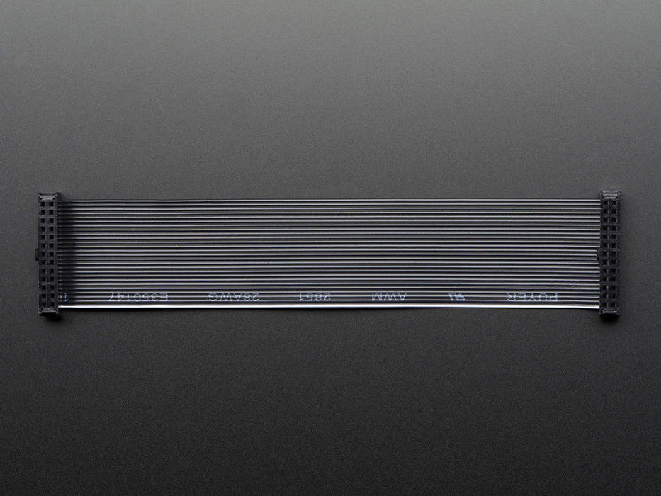 Angled shot of a GPIO Ribbon Cable for Raspberry Pi Model A and B. 