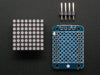 Adafruit Mini 8x8 LED matrix w/I2C Backpack- Red.