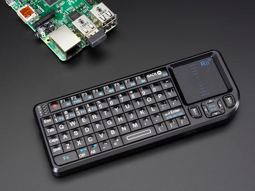 Miniature Wireless USB Keyboard with Touchpad, keyboard in use