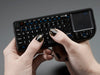 Miniature Wireless USB Keyboard with Touchpad, keyboard in use