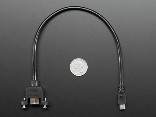 Panel Mount USB Cable - B Female to Mini-B Male