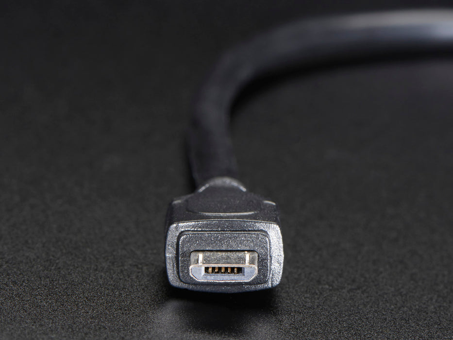 Panel Mount USB Cable - B Female to Micro-B Male