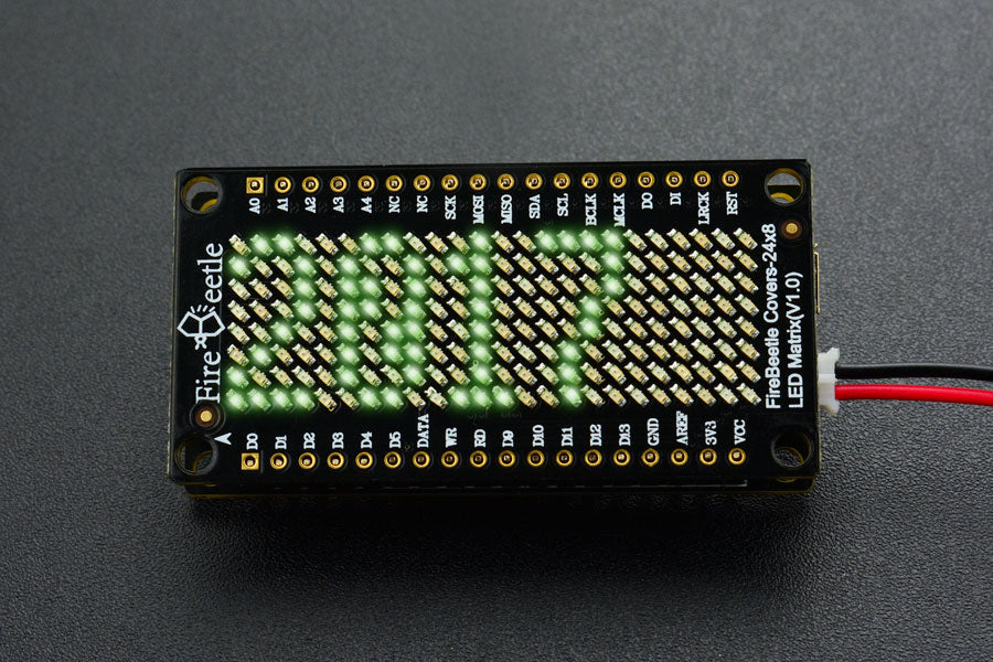 24×8 LED Matrix (Green) - FireBeetle Covers