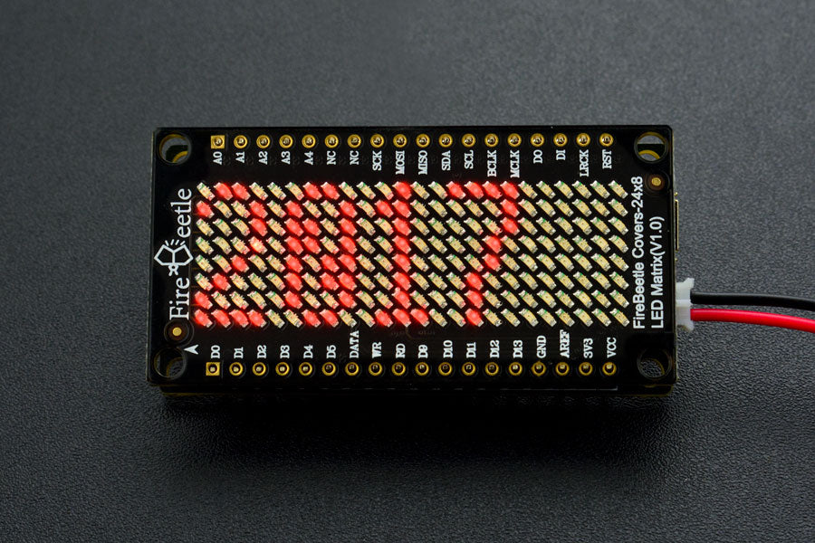 24×8 LED Matrix (Red) - FireBeetle Covers