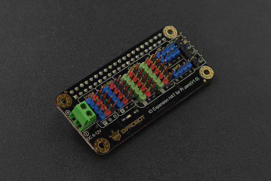 IO Expansion HAT for Raspberry Pi 5 / Zero / Zero W / 4B / 3B+