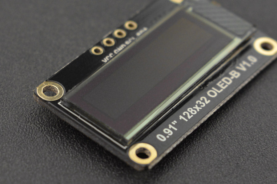 Fermion: Monochrome 0.91” 128x32 I2C OLED Display (Breakout)