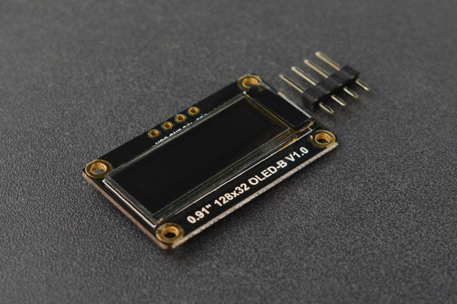 Fermion: Monochrome 0.91” 128x32 I2C OLED Display (Breakout)