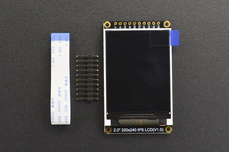 Fermion: 2.0"; 320x240 IPS TFT LCD Display with MicroSD Card (Breakout)