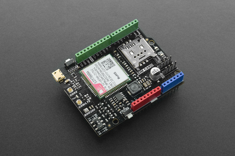 SIM7000A Arduino NB-IoT/LTE/GNSS/GPRS/GPS Expansion Shield (America)