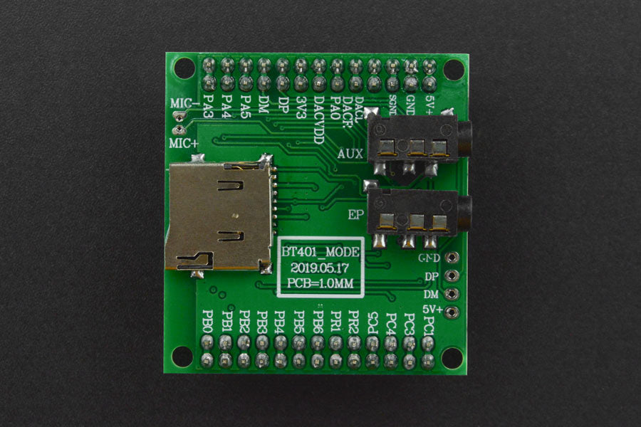 Evaluation Board for Audio &amp; BLE/SPP Pass-through Module - Bluetooth 5.0