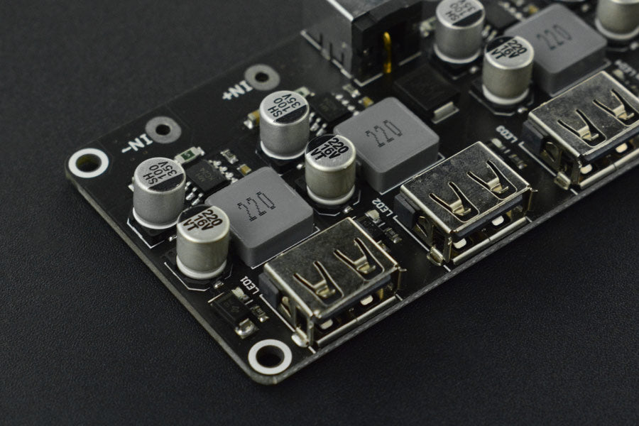 4-way Fast Charge Buck Module (Compatible with Raspberry Pi 4B &amp; Jetson Nano)