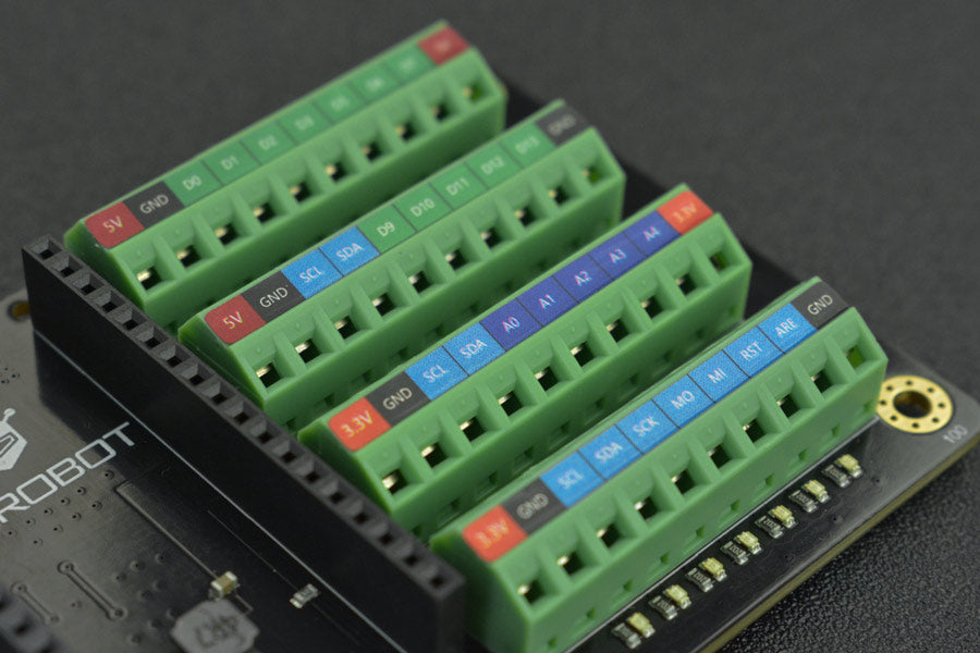 Terminal Block Board for FireBeetle 2 ESP32-E IoT Microcontroller