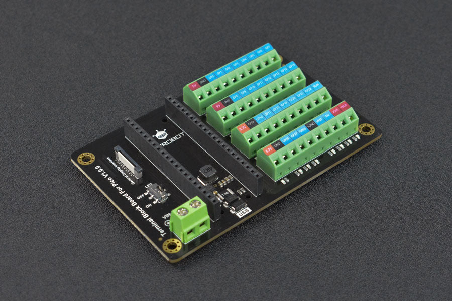 Terminal Block Board for Raspberry Pi Pico