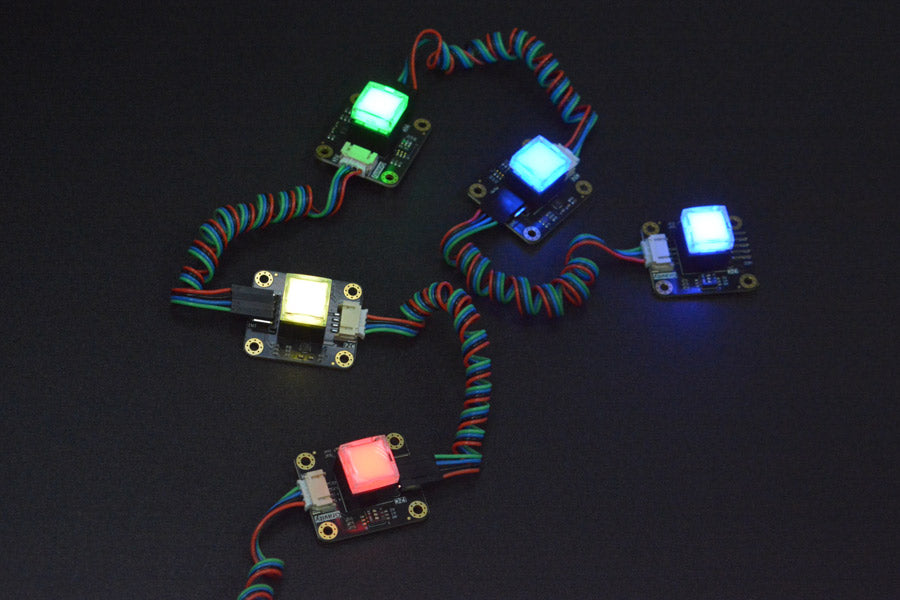 Gravity: I2C RGB LED Colorful Button Module — Robot Italy