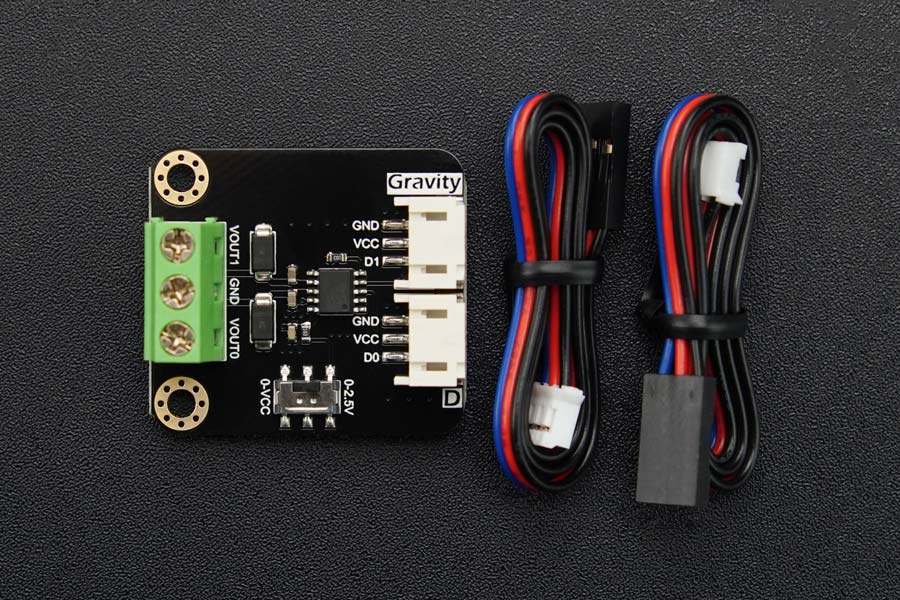 Gravity: GP8501 2-Channel PWM to 0-2.5V/VCC DAC Module