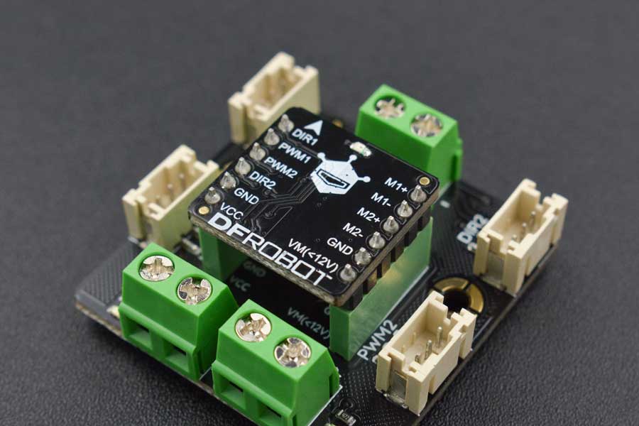 Gravity: 2x1.2A DC Motor Driver with Gravity Connector (TB6612FNG)