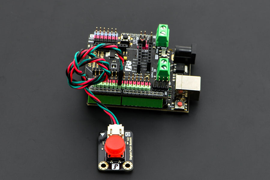 Robo Buttons Gravity: Digital Push Button (Red) — Robot Italy
