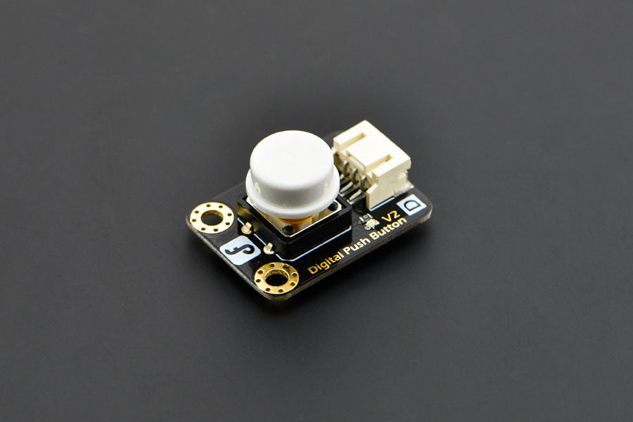 Push Button Switch Robotics Gravity: Digital Push Button (White) — Robot Italy