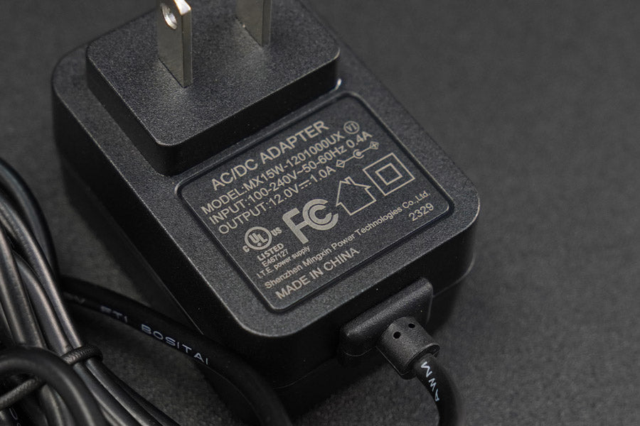 Wall Adapter Power Supply 12VDC 1A (US Standard)