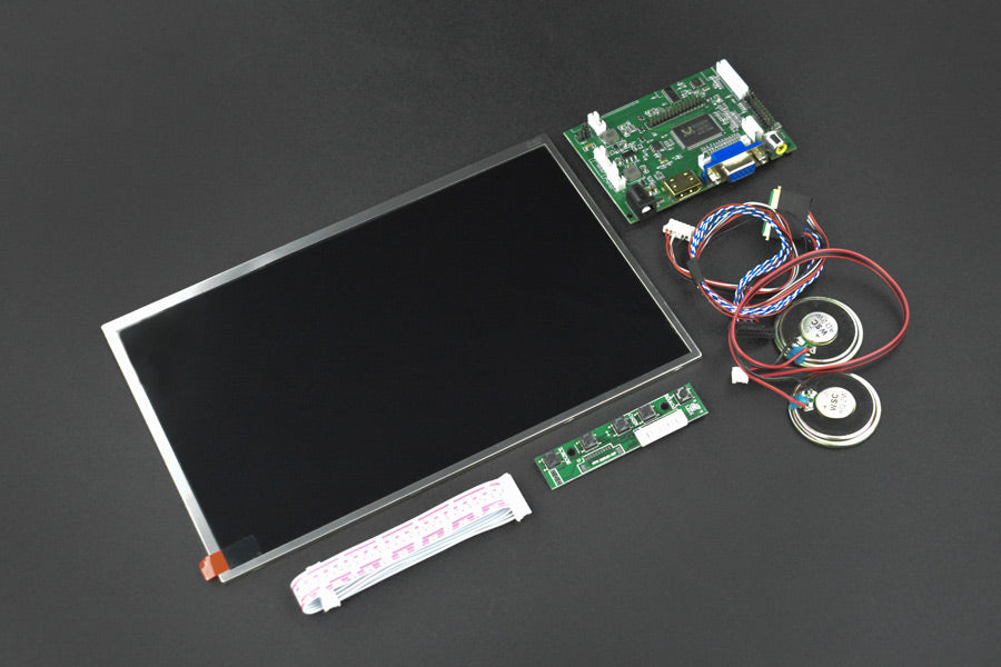 10.1"; Diagonal - 1280x800 IPS HDMI/VGA/AV Display (Compatible with Raspberry Pi &amp; LattePanda)