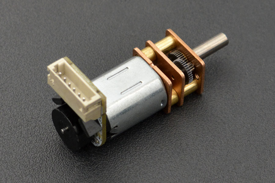 Micro Metal Geared motor w/Encoder - 6V 75RPM 210:1