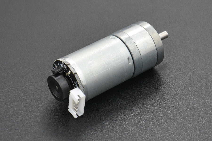 Metal DC Geared Motor w/Encoder - 6V 300RPM 3.6Kg.cm